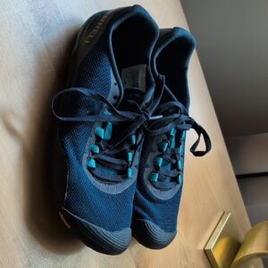 Merrell Dark Blue Trail Shoes with Teal Highlights